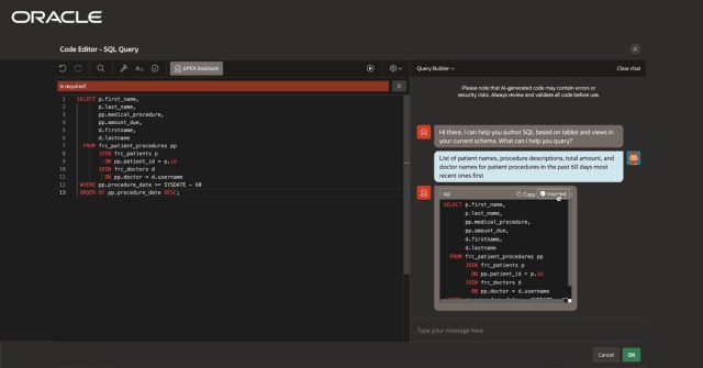 oracle APEX AI Featured